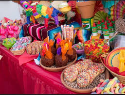 Fiesta Dessert Table By Sweet Rubia Mexican Party Theme Fiesta Birthday Party Mexican Birthday Parties