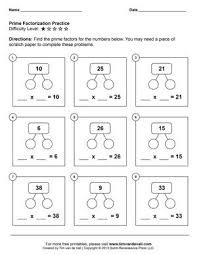 Prime Factorization Worksheets 5th Grade Math Worksheets Pdfs Prime Factorization Worksheet Prime Factorization Prime Factorization Activity