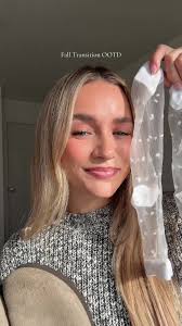 Polka Dot Sweater and Socks Outfit for Fall