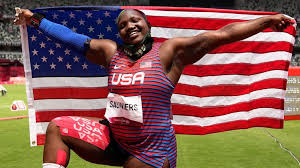 Shot putter raven saunders is giving off supervillain vibes with her game face at the tokyo olympics. 6khy5t8wldsarm