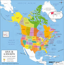 US Canada Map, USA Canada Map, US and Canada Map