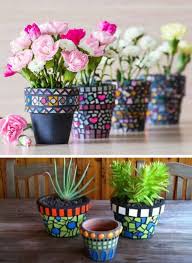 40 Diy Flower Pot Ideas Cuded Mosaic Crafts Mosaic Diy Mosaic Flower Pots