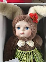 Marie Osmond The VELETEEN RABBIT Hula Hare 11" Collector DOLL Porcelain LE  + COA