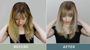 The hair color experts at of northern va. How To Fix Brassy Hair With O M Conquer Blonde Youtube
