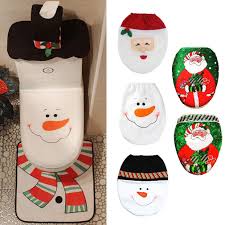 Provides support and comfort when sitting for long periods of time. 5 Style Snowman Santa Toilet Seat Lid Cover Christmas Festival Decoration A Toilet Lid Tank Covers Bath Urbytus Com