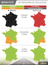 The mobile application bison futé evolves. Cartes Departs En Vacances Encore Du Monde Sur Certains Axes Ce Dimanche