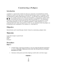 Constructing A Pedigree