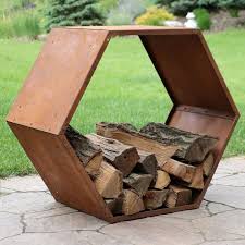 The compact contemporary log bin keeps your firewood neat and panacea prairie antique iron round basket log bin keeps your firewood neat and within easy reach. Sunnydaze Decor 30 In X 35 In X 18 In Steel Log Bin Lowes Com In 2021 Outdoor Firewood Rack Firewood Logs Firewood Storage Outdoor