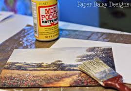 You can use it to glue paper or fabric, to a box, or frame. Thrifty Art Fake An Oil Painting Deeply Southern Home