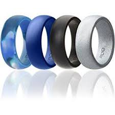Silicone Wedding Ring For Men By Roq Affordable Silicone Rubber Band 4 Pack Singles Rubber Rings Wedding Silicone Wedding Ring Men Silicone Wedding Rings