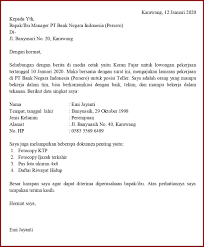 Surat lamaran kerja adalah surat yang digunakan untuk melakukan permohonan mendapatkan pekerjaan sesuai pengalaman pada perusahaan tertentu. Contoh Surat Lamaran Kerja Untuk Bank Tanpakoma