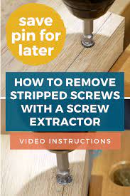 How To Remove Stripped Screws With A Screw Extractor Rockler Remove Stripped Screw Stripped Screw Wood Working For Beginners