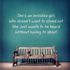 But all we can represent is an analogy, which stands for the invisible but is not it. Invisible Girl Quotes Quotesgram