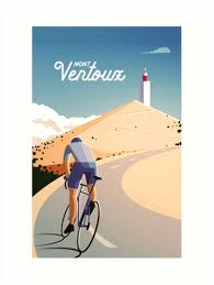 Mont Ventoux Kunstdruck Von Superchezbro Fahrrad Poster Fahrrad Kunst Fahrradkunst