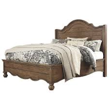 Tanshire Queen Panel Bed 40 Liked On Polyvore Featuring Home Furniture Beds Queen Furniture And Queen Bed With Images Panel Bed Bedroom Redesign Bed Furniture
