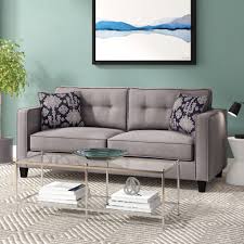 Meet your new statement couch. Wade Logan Tidworth 79 Square Arm Sofa Bed With Reversible Cushions Reviews Wayfair