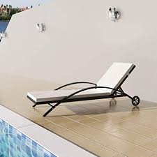 Relaxliege garten >>> beliebte relaxliegen im überblick relaxsessel garten | badezimmer, schlafzimmer, sessel. Tidyard Gartenliege Mit Rollen Sonnenliege Rattan Mit Auflage Relaxliege Liegestuhl Garten Lounge Fur Garten Terrasse Schwimmbad Schwarz Amazon De Garten