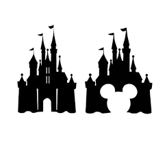 This Listing Is For Instant Download Of A Zip Folder Which Includes 2 Svg Files For Cricut Disney Castle Silhouette Disney Castle Drawing Disney Castle