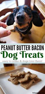 homemade peanut er bacon dog treats