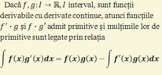 La formula di integrazione per parti (o teorema) è un utile risultato della teoria degli integrali secondo riemann che permette di calcolare agevolmente integrali definiti e indefiniti, nel caso in cui l'integranda sia data dal prodotto di funzioni in cui una delle due è una derivata facile da integrare. Integrarea Prin Parti AnideÈ™coalÄƒ Ro