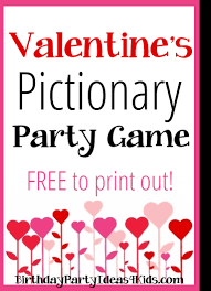 A list of 300+ words for kids playing pictionary, with easy, medium, and hard clues for children of different skill levels, as well as several also suitable for adults. Valentine S Day Pictionary Party Game