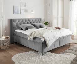 Verkaufe mein 1 jahr altes polsterbett mit lattenrost ohne matratze. Bett Perrie Velour Vintage Grau 180x200 Cm Mit Matratze Und Topper Moderne Einrichtungsideen Gunstig Bei Mobel Modern