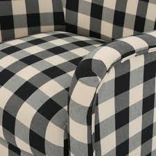 See more ideas about chair, white chair, black and white chair. Hn Home Woodbridge Transitional Black And White Plaid Fabric Club Chair Hayneedle