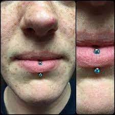 Jennifer Faulkner On Instagram Healed Vertical Labret Piercing Decorated With An Implant Grade Titanium Vertical Labret Piercing Labret Piercing Lip Piercing