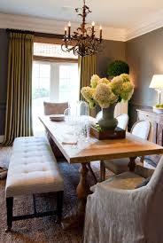 Dining Room Love The Comfy Feel Less Rigid And Formal Bench And Covered Chairs Actually Seem Luxurio Dining Decor Dining Room Inspiration Dining Room Decor