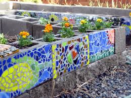Whimsical Raised Beds Make Them Now Cinder Block Garden Mosaic Garden Garden Art
