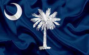 Download Wallpapers South Carolina State Flag Flags Of States Flag State Of South Carolina Usa State South Carolina Blue Silk Flag South Carolina Coat Of South Carolina State Flag South