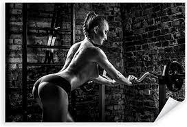 Postereck - 2938 - Frau Fitness, Sport Erotik Hanteln Bodybuilding -  Erotisch Sexy Nackt Wandposter Fotoposter Bilder Wandbild Wandbilder -  Poster - 4:3-40,0 cm x 30,0 cm : Amazon.de: Sonstiges