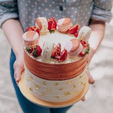 Maybe you would like to learn more about one of these? Rose Gold Macarons Strawberries Cake