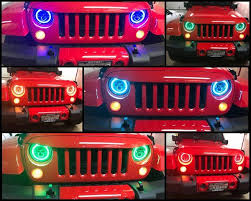 Xprite Cree Led Headlights With Rgb Halo For 1997 2017 Jeep Wrangler 2017 Jeep Wrangler Jeep Jeep Wrangler