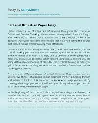 In addition to manilla or hanging folders, portfolio contents have also been stored in pizza or laundry detergent boxes, cabinets, binders and accordian folders (rolheiser, bower & stevahn, 2000). Personal Reflection Paper Free Essay Example