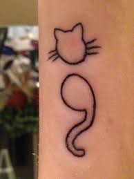 Semicolon Project Cat By Christina Hallemann Of Big Bear Tattoo In St Peters Mo R Tattoos Tattoos Semicolon Tattoo Big Bear Tattoo