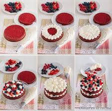 Red Velvet Sponge Cake With Red Fruits Olives In The Red Velvet Sponge Cake Mit Roten Fruchten Oliven I In 2020 Easy Cake Recipes Velvet Cake Recipes Sweet Cakes