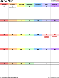 Dec 01, 2020 · you can have a printable calendar 2021 template in numerous sorts, for example, word, pdf, and excel you can easily save printable calendar 2021 template on your preferred device. June 2021 Calendar Templates For Word Excel And Pdf