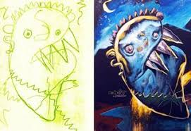 Children S Drawings Turned Into Realistic Paintings Childrens Drawings Drawing For Kids Drawings