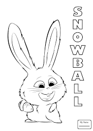Secret Life Of Pets Coloring Pages Snowball Printable Coloring Pages For Kids Secret Life Of Pets Coloring Pages