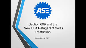 How to identify refrigerant in appliances. Section 609 And The New Epa Refrigerant Sales Restriction Youtube
