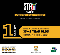 ' cape verde '}, {'english_list': Reminder Starting On Thursday 15 July 2021 South Africans From 35 To 49 Years Old Can Register To Be Vaccinated You Can Access The Electronic Vaccination Data System Evds And Register Https Vaccine Enroll Health Gov Za