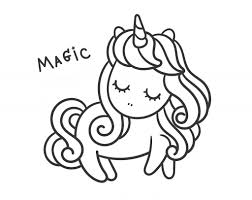 This sweet little unicorn is happy to be flying over a rainbow! The Cutest Free Unicorn Coloring Pages Online