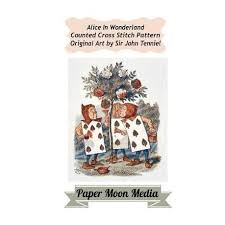 Aida 14, black 126w x 144h stitches size: Alice In Wonderland Counted Cross Stitch Pattern Alice Playing Cards Buy Online In South Africa Takealot Com