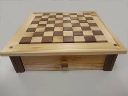 Hand carved wooden chess sets. Woodworking Plans Chess Board With Drawer Paper Plans Etsy In 2021 Chess Board Portable Table Saw Diy Table Saw