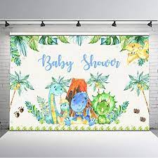 Mocsicka Dinosaur Baby Shower Backdrop Baby Dinosaur Baby Https Www Amazon Com Baby Shower Backdrop Dinosaur Baby Shower Baby Shower Decorations For Boys