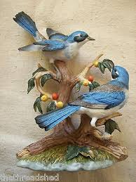 Perfect for indoor and outdoor use. Scrub Jays Home Interior Porcelain Statue Decor Signed Riyuro 1997 Bird Figurine 503742260
