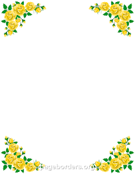Yellow Rose Border Clip Art Page Border And Vector Graphics Yellow Roses Floral Border Design Clip Art Borders