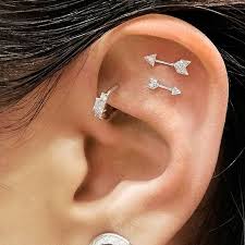 7 5mm Diamond Arrow Threaded Stud Forward Helix Maria Tash