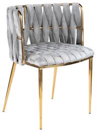 Shop for gold dining chair online at target. Gray Milano Dining Chair With Gold Legs Midcentury Dining Chairs By Statements By J